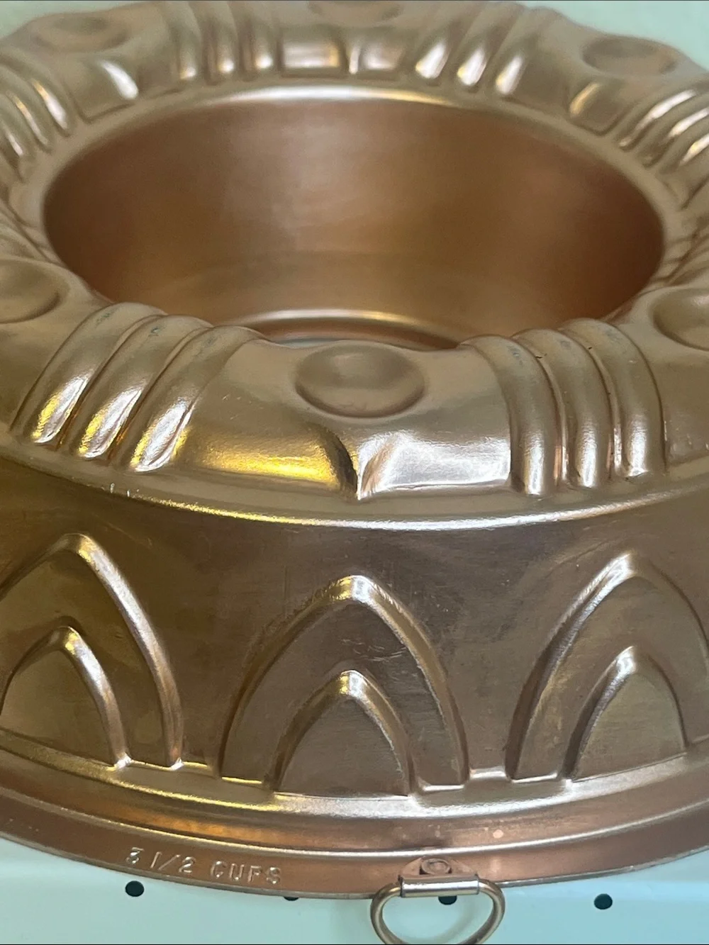 Vintage Retro Copper Colored Jell-O Ring Mold Wall Display!
